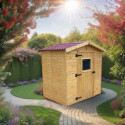 Abri de jardin en bois 2,56m² + plancher - Habrita