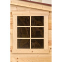 Abri de jardin en bois massif 16m² – madriers 28mm - Habrita