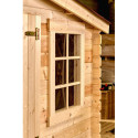 Abri de jardin en bois massif 16m² – madriers 28mm - Habrita