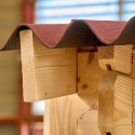 Abri de jardin en bois massif 20m² – madriers 28mm - Habrita