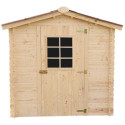 Abri de jardin en bois massif 3,8m² – madriers 20mm - Habrita