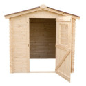 Abri de jardin en bois massif 3,8m² – madriers 20mm - Habrita