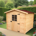 Abri de jardin en bois massif 3,8m² – madriers 20mm - Habrita