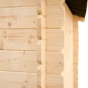Abri de jardin en bois massif 3,8m² – madriers 20mm - Habrita