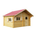Abri de jardin en bois massif semi-habitable 20m² – Habrita