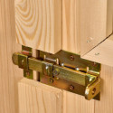 Abri en bois massif 12m² – madriers 28mm + couverture plaques ondulées