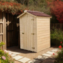Abri en bois massif certifié 2,03m² - panneaux 16mm + plancher