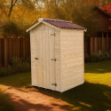 Abri en bois massif certifié 2,03m² - panneaux 16mm + plancher