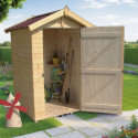 Abri en bois massif certifié 2,03m² - panneaux 16mm + plancher