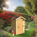 Abri en bois massif certifié 2,03m² - panneaux 16mm + plancher