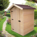 Abri en bois massif certifié 2,03m² - panneaux 16mm + plancher