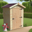 Abri en bois massif certifié 2,03m² - panneaux 16mm + plancher