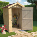 Abri en bois massif certifié 2,03m² - panneaux 16mm + plancher