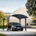 Carport 1 voiture 14,62m² en aluminium et polycarbonate 6mm ANTI-UV