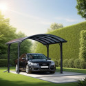 Carport 1 voiture 14,62m² en aluminium et polycarbonate 6mm ANTI-UV