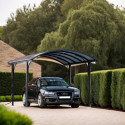 Carport 1 voiture 14,62m² en aluminium et polycarbonate 6mm ANTI-UV