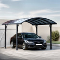 Carport 1 voiture 14,62m² en aluminium et polycarbonate 6mm ANTI-UV