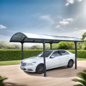 Carport 1 voiture 14,62m² en aluminium et polycarbonate 6mm ANTI-UV