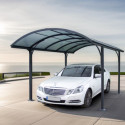 Carport 1 voiture 14,62m² en aluminium et polycarbonate 6mm ANTI-UV