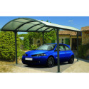 Carport 1 voiture 14,62m² en aluminium et polycarbonate 6mm ANTI-UV