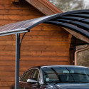 Carport 1 voiture 14,62m² en aluminium et polycarbonate 6mm ANTI-UV