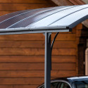 Carport 1 voiture 14,62m² en aluminium et polycarbonate 6mm ANTI-UV