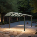 Carport 1 voiture 14,62m² en aluminium et polycarbonate 6mm ANTI-UV