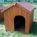 Niche à chien 1,17m² en bois FSC avec toit bitumé et plancher – HABRITA