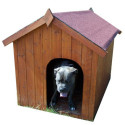 Niche à chien 1,17m² en bois FSC avec toit bitumé et plancher – HABRITA
