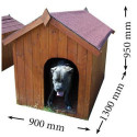 Niche à chien 1,17m² en bois FSC avec toit bitumé et plancher – HABRITA