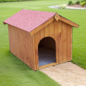 Niche à chien 0,96m² en bois FSC avec toit bitumé et plancher – HABRITA