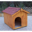 Niche à chien 0,96m² en bois FSC avec toit bitumé et plancher – HABRITA