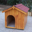 Niche à chien 0,96m² en bois FSC avec toit bitumé et plancher – HABRITA
