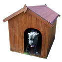 Niche à chien 0,77m² en bois FSC avec toit bitumé et plancher – HABRITA