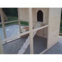 Poulailler en bois 16mm FSC non-teinté avec toit bitumé pour 6 à 10 poules