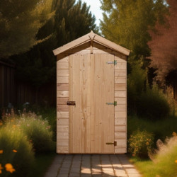 Toilettes sèches en bois massif FSC - panneaux 16mm + plancher - Habrita