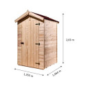 Toilettes sèches en bois massif FSC - panneaux 16mm + plancher - Habrita