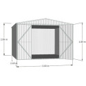 Abri de jardin en métal 6,5m² silver grey ABSCO