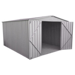 Abri de jardin en métal Fraser 10,9m² silver grey ABSCO