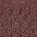 Shingle rouge queue de castor pour abri bois - paquets de 3m²