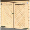 Garage en bois certifié 20,78m² - madriers 40mm – Karibu