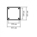 Kiosque carré Holm 1 en bois FSC – 4,31x4,31m - Karibu