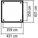 Kiosque carré Holm 1 en bois FSC – 4,31x4,31m - Karibu