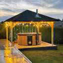 Kiosque carré Holm 1 en bois FSC – 4,31x4,31m - Karibu