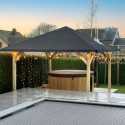 Kiosque carré Holm 1 en bois FSC – 4,31x4,31m - Karibu