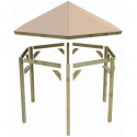 Kiosque hexagonal en bois Lissabon - Diam. 2,99m - Karibu
