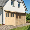Abri de jardin adossé en bois certifié 6,42m² Juist 4 - Karibu
