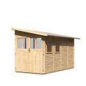 Abri de jardin adossé en bois certifié 6,42m² Juist 4 - Karibu