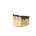 Abri de jardin adossé en bois certifié 6,42m² Juist 4 - Karibu