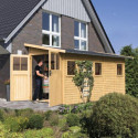 Abri de jardin adossé en bois certifié 8m² Juist 5 - Karibu
